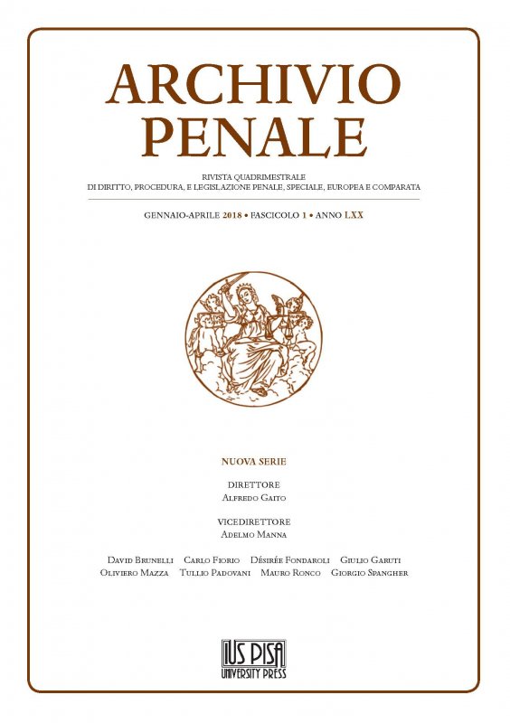 ARCHIVIO PENALE 1/2018