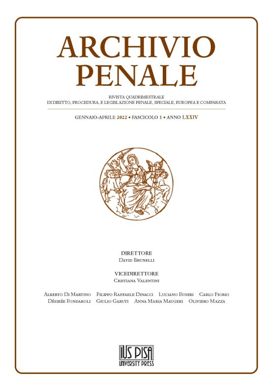 Archivio Penale 1/2022