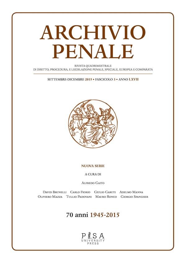 Archivio Penale 3/2015
