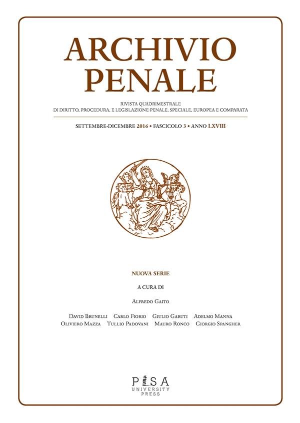 Archivio Penale 3/2016