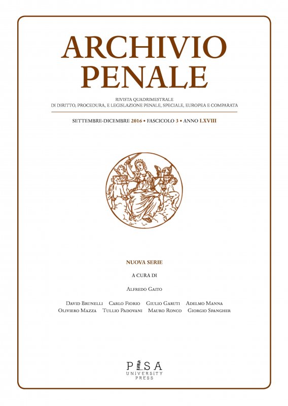 Archivio Penale n. 3/2016