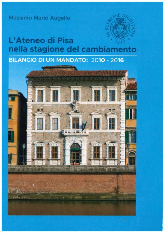 L’Ateneo di Pisa nella stagione del cambiamento