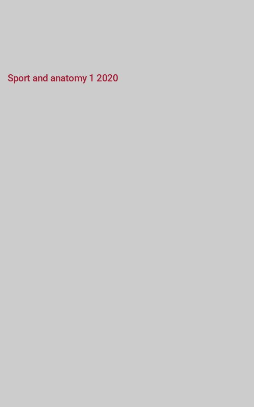 Sport and anatomy 1 2020