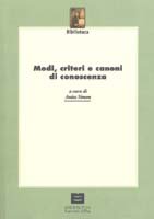 Modi, criteri e canoni di conoscenza