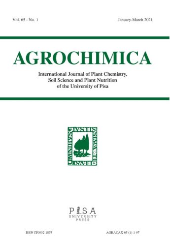 AGROCHIMICA 1 2021 - Rivista Internazionale di Chimica vegetale, Scienza del suolo e Nutrizione delle piante dell’Università di Pisa