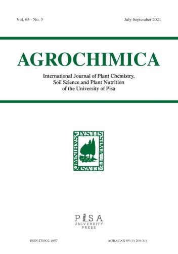 Agrochimica 3 2021 - Rivista Internazionale di Chimica vegetale, Scienza del suolo e Nutrizione delle piante