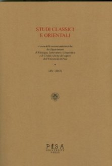 Studi Classici Orientali 2013 - Vol. 59 