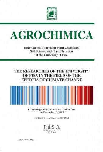 THE RESEARCHES OF THE UNIVERSITY OF PISA IN THE FIELD OF THE EFFECTS OF CLIMATE CHANGE