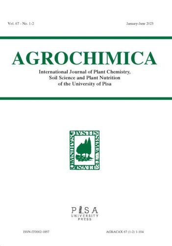 Agrochimica 1-2 2023 - Rivista Internazionale di Chimica vegetale, Scienza del suolo e Nutrizione delle piante dell’Università di Pisa