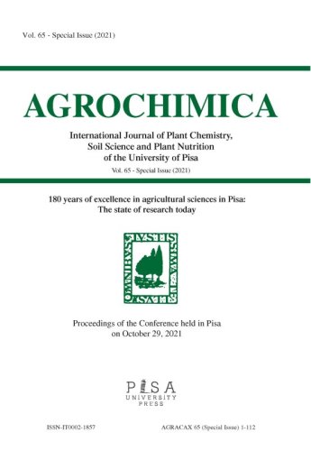 AGROCHIMICA - Special Issue (2021) - 180 years of excellence in agricultural sciences in Pisa:  The state of research today