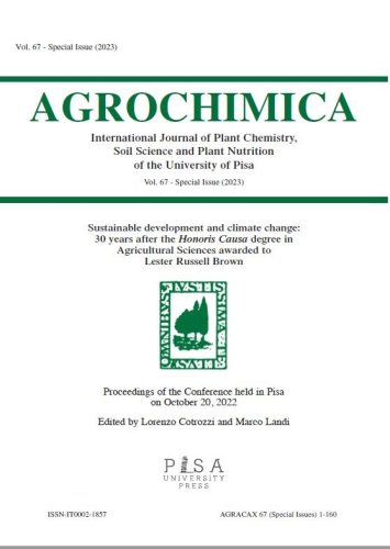 Agrochimica - Special Issue (2023) - Sustainable development and climate change: 30 years after the Honoris Causa degree in Agricultural Sciences awarded to Lester Russell Brown