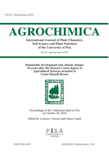 Agrochimica - Special Issue (2023) - Sustainable development and climate change: 30 years after the Honoris Causa degree in Agricultural Sciences awarded to Lester Russell Brown