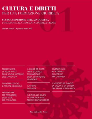 Cultura e Diritti 1 2012 - Per una formazione giuridica.