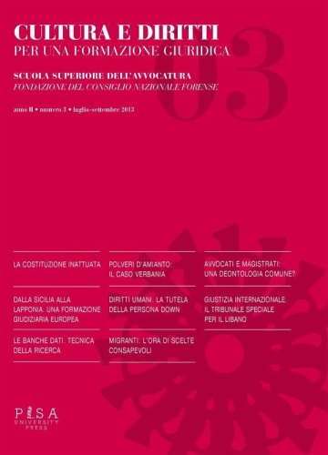 Cultura e Diritti 3 2013 - Per una formazione giuridica