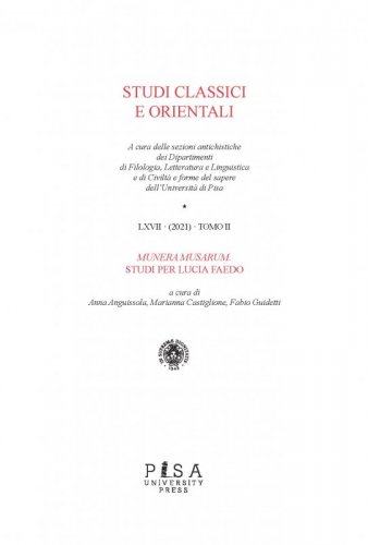 Munera Musarum-Studi per Lucia Faedo - Special Issue studi classici orientali