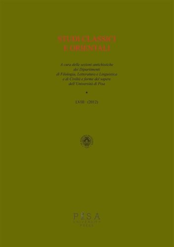 Studi Classici Orientali 2012 - Volume 58