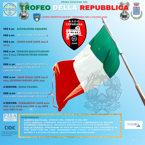 La costituzione italiana tradotta in ucraino a Ceparana (La Spezia) per il primo Torneo della Repubblica
